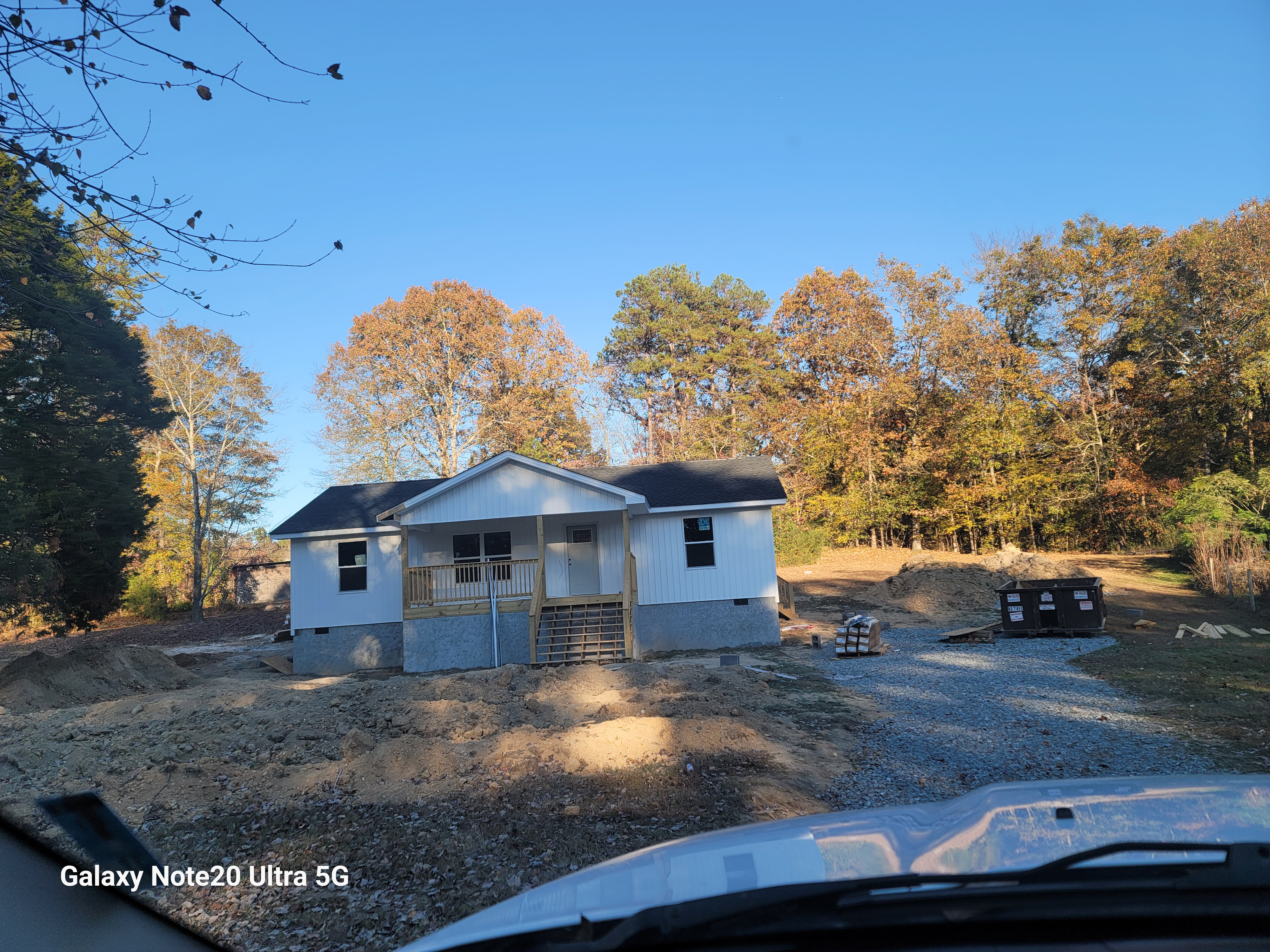 Custom home build with siding