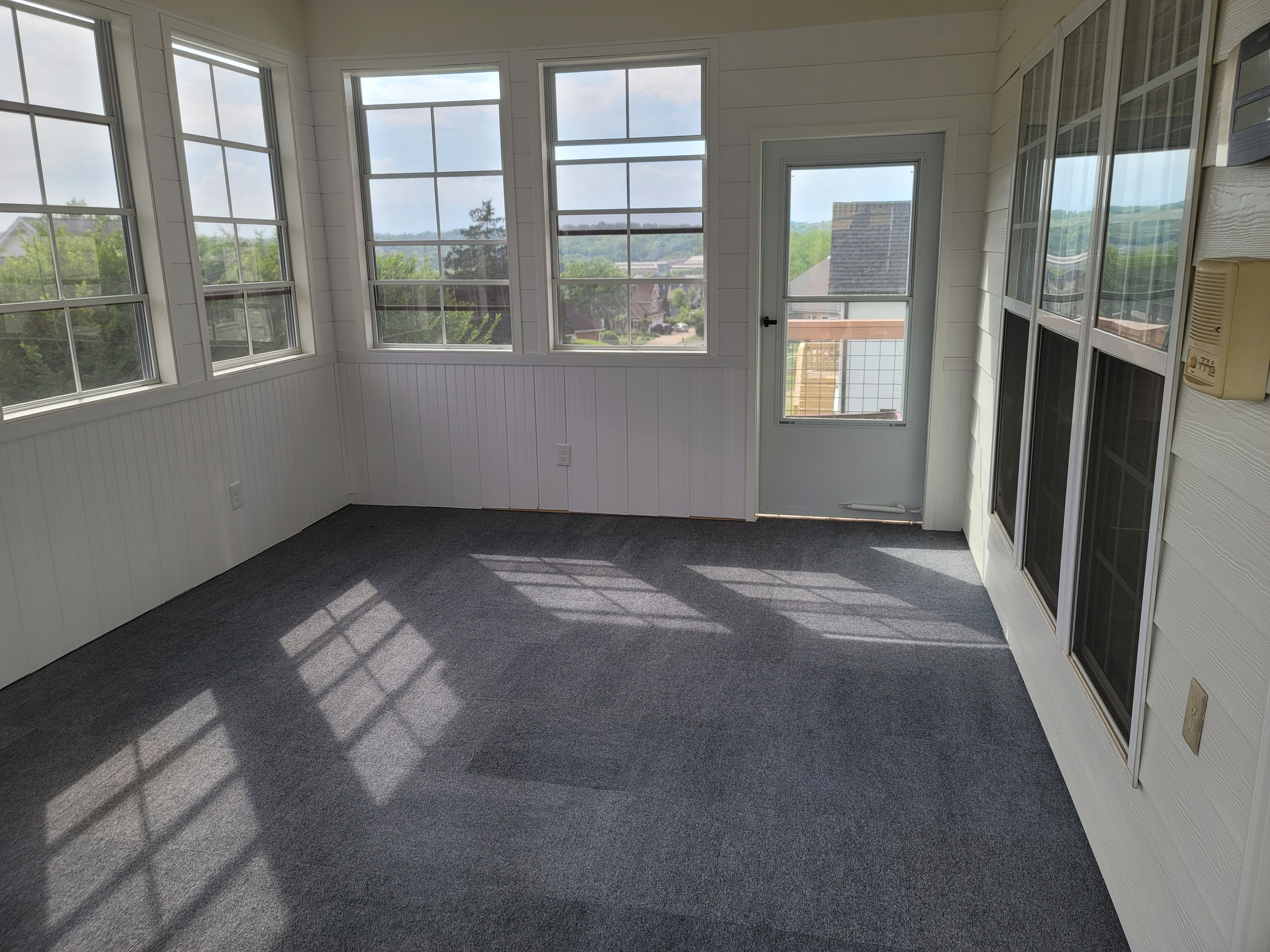 Finished sunroom interior